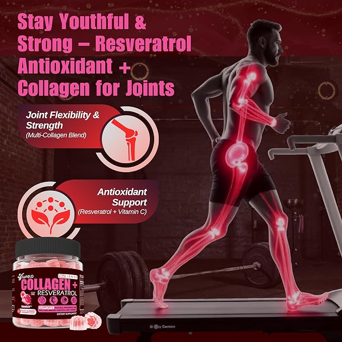 Multi Collagen Gummies Hydrolyzed Type I, II, III, V, X Plus Resveratrol Hyaluronic Acid & Biotin Gummies for Hair Skin and Nails Vitamins | Multi Collagen Peptides | Sugar Free