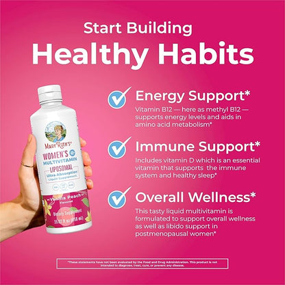 MaryRuth’s Multivitamin Liposomal for Women 40+ | Womens Multivitamin Liposomal | Immune Support Supplement | Menopause Supplement | Methylated Multivitamin | Vegan | Sugar Free | Non-GMO |15.22 Fl Oz