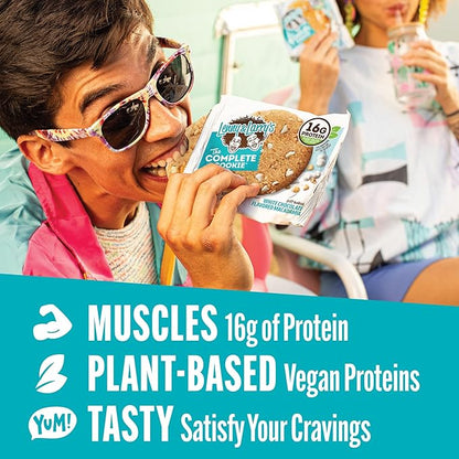 Lenny & Larry's Complete Protein Cookie, [White Chocolate Flavored Macadamia], Chewy Soft Baked, 16g Plant Protein, Vegan, Non-GMO, High Fiber, [4 Ounce]Cookie (Pack of 12)