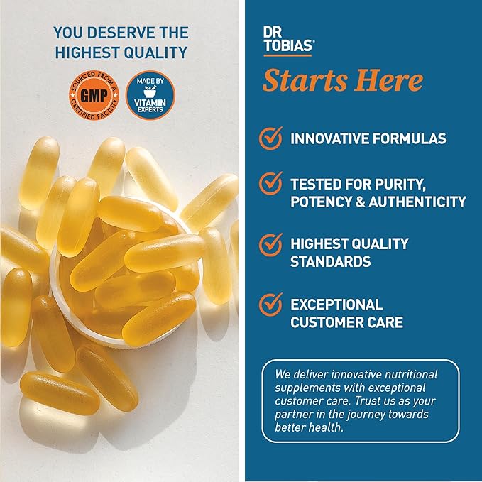 Dr. Tobias Omega 3 Fish Oil 2000mg Triple Strength with 800mg EPA 600mg DHA Per Serving | Fish Oil Omega 3 Supplements for Heart Brain & Immune Support - 360 Softgels (180 Servings)