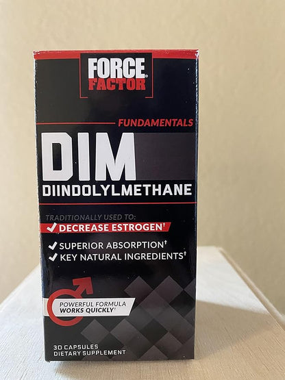 Force Factor DIM, 3-Pack, Pills to Decrease Estrogen in Men, Diindolylmethane Supplement with Key Natural Ingredients and Superior Absorption, Diindolylmethane 300mg, Works Fast, 90 Capsules