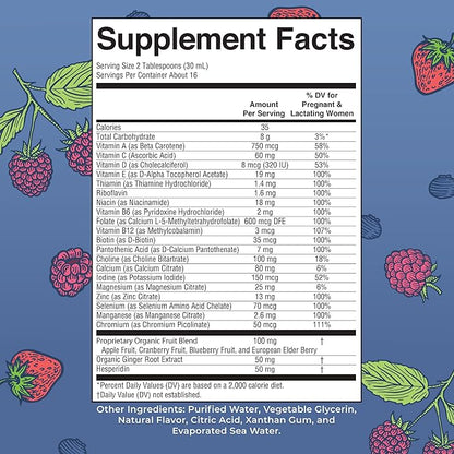 MARYRUTH'S Postnatal & Prenatal Vitamins for Women | Sugar Free | Womens Multivitamin for Pre-Conception, Pregnancy & Nursing | Ginger | Selenium | Folate | Vegan | Non-GMO | Gluten Free | 16 oz