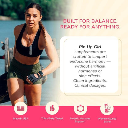 Pin Up Girl Vitex Chasteberry + DIM & Shatavari – Hormonal Balance Supplement for Women – Supports Hormonal Balance, Cycle Health & Reproductive Wellness – 4600mg - 60 Capsules (2-Pack)