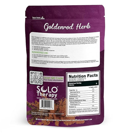 Goldenrod Tea Herbal Tea - Solidago Virgaurea - Herb Cut and Sifted - Resealable Bag - 56 grams - Premium Quality (Goldenrod Herb)