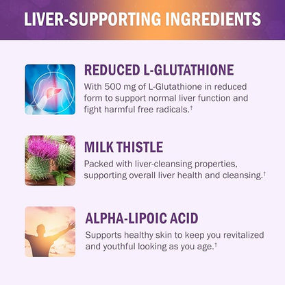 BioSchwartz Reduced Glutathione Supplement 500mg with Alpha Lipoic Acid 50mg & Milk Thistle 100mg - Glutathione Reduced Form - Gluten-Free, Third Party Quality Tested - 30 Capsules, 30 Day Supply