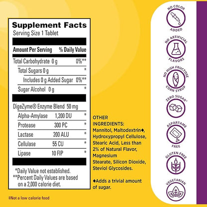 Nature Made Digestive Enzymes 5-in-1 Blend, Digestive Health Support, 90 Chewable Tablets, 30 Day Supply