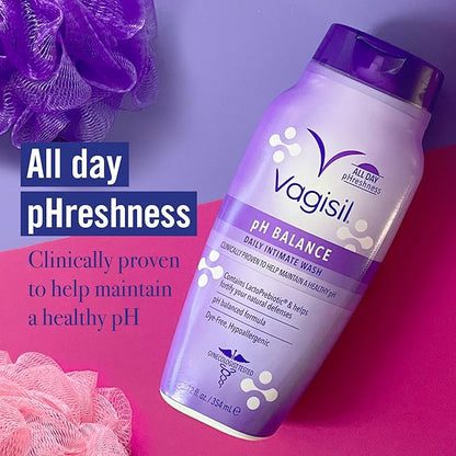 Vagisil Feminine Wash for Intimate Area Hygiene, pH Balance, Gynecologist Tested, Hypoallergenic, 12 oz, (Pack of 1)