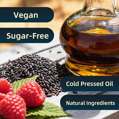 MEENCCD Black Seed Oil Gummies, Nigella Sativa Black Seed Oil Supplement for Antioxidant Support, Vegan, Non-GMO, Suagr-Free, Raspberry Flavor, 60 Count