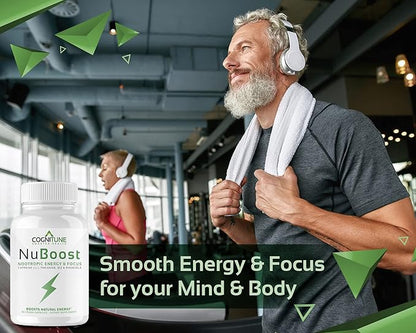 Caffeine Pills 100mg with L-Theanine & B12 – Natural Energy + Focus Supplement – Clean Energy Pills for Men & Women – Caffeine L Theanine Nootropic – 60 Vegan Capsules