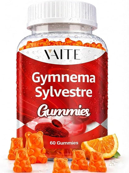 VAITE Gymnema Sylvestre Supplements 600mg – 20:1 Leaf Extract Gummies, Non-GMO, Gluten-Free, Vegan-Friendly, Made with Plant-Based Ingredients, with Antioxidant Properties, 60 Chewable Gummies