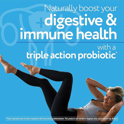 Florajen Women's Complete Triple-Action Prebiotic + Probiotic + Postbiotic for Digestive & Immune Support - Fast-Acting Relief from Constipation & Bloating - Gluten-Free - Vegan - Non-GMO - 30-Count