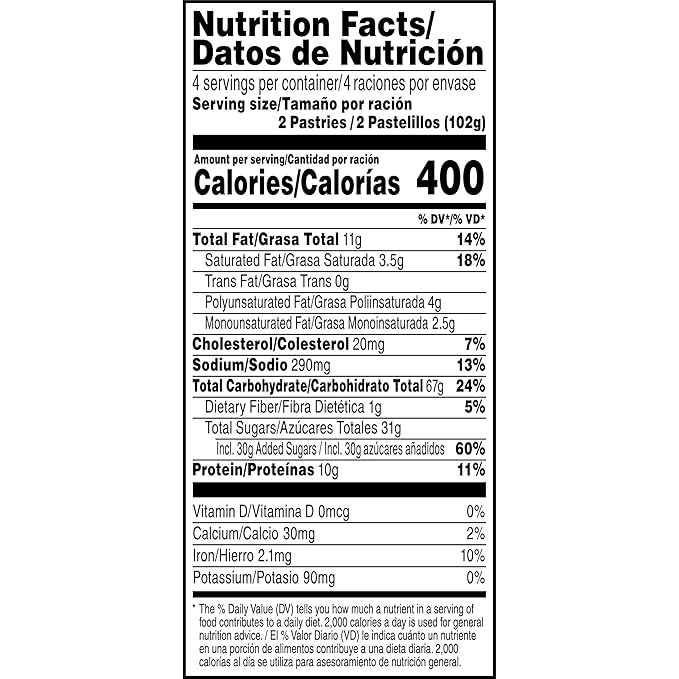 Pop-Tarts Protein Toaster Pastries, 10g Protein, Boostin' Brown Sugar Cinnamon (96 Pop-Tarts)