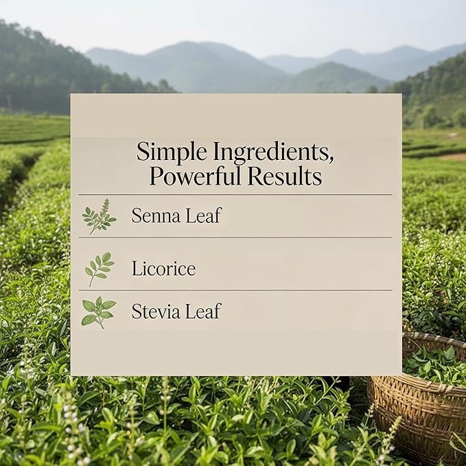 Puvi Care Smooth Move Tea Laxatives for Constipation, Senna Tea for Constipation relief for constipation relief for adults, Reduce Bloating & Discomfort | Non-GMO, Gluten Free | Herbal Tea 20 Tea Bags