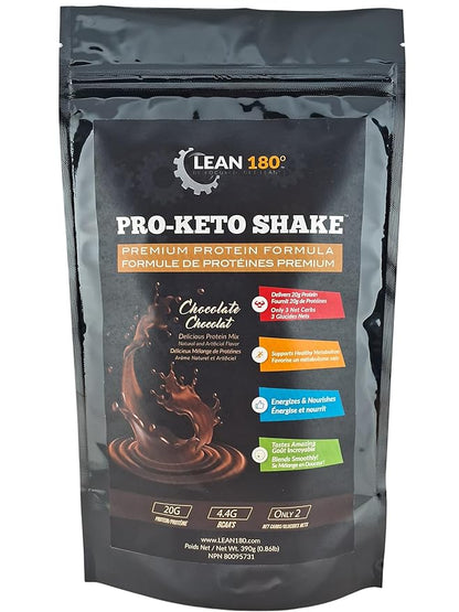Lean 180 Pro-Keto Shake! Best Tasting Low Carb Low Sugar Clean Protein Shake for Keto and All Diets Weight Loss (Chocolate)