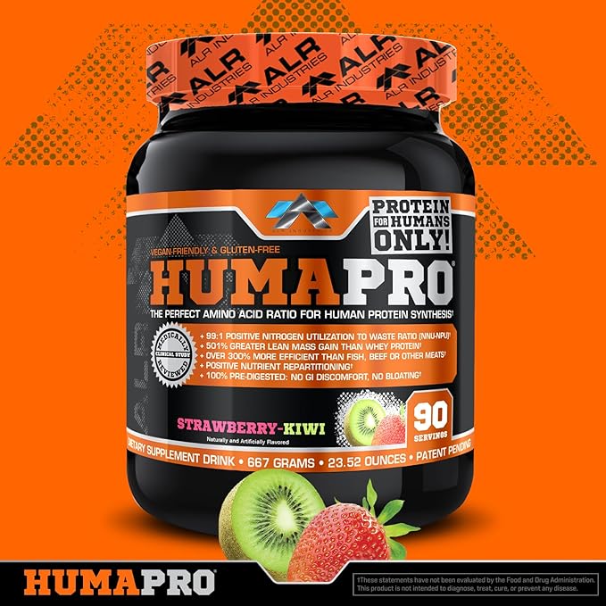 HumaPro Essential Amino Acid Formula | EAA Protein Supplement | Supports Muscle Recovery & Performance | Vegan, Gluten Free | | 90 Servings (Strawberry Kiwi)