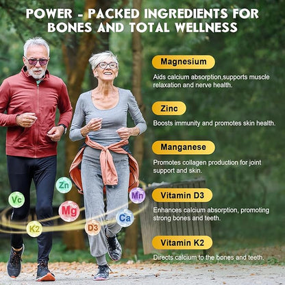 (3 Pack) Sugar Free Calcium Citrate Gummies 1200 mg with Vitamin d3, K2, Magnesium, Zinc for Bone, Muscle & Immune Support, High Absorption Calcium Supplement for Women, Raspberry Flavor, 60 Chews