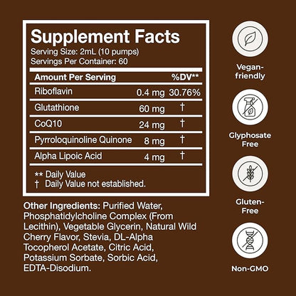 Terra Health Essentials - Liposomal Glutathione - Supports Immunity, Skin, Hair, and Healthy Aging - Maximum Absorption Glutathione Supplements - 30 Day Supply, 2oz
