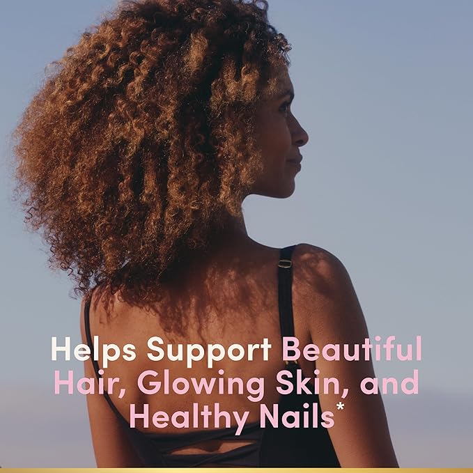 Nature’s Bounty Optimal Solutions Advanced Hair, Skin and Nails Pectin Gummies, 2x Biotin Per Serving, No Stick Gummy, Vegetarian Formula, Strawberry Flavor, 200 ct, 100 Total Servings