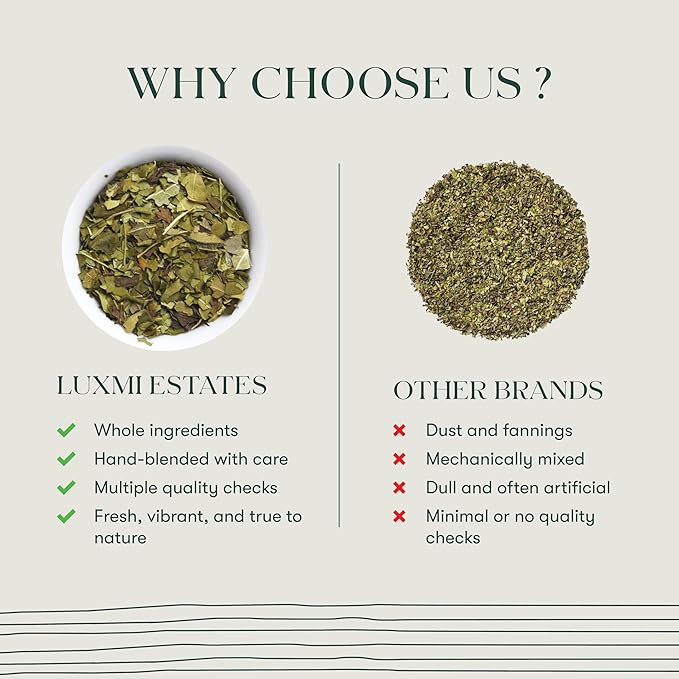 Luxmi Estates - Moringa Mint Tea Loose Leaf - 50g, 1.76 Oz (25 cups) | Moringa and Mint