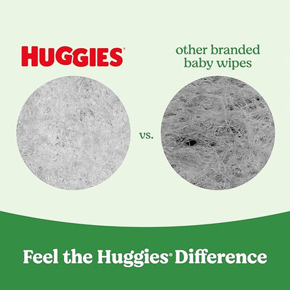 Huggies Natural Care Sensitive Baby Wipes, Unscented, Hypoallergenic, 99% Purified Water, 1 Flip-Top Pack (56 Wipes Total)