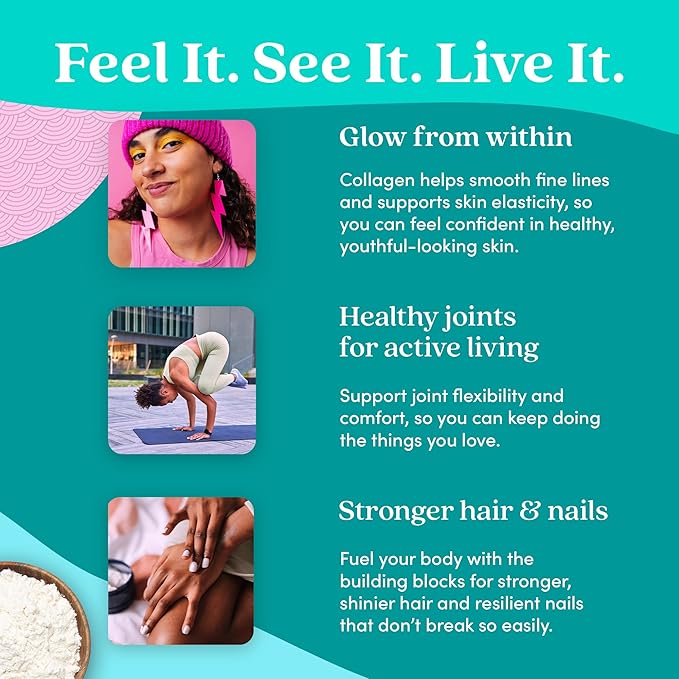 Further Food Unflavored Collagen Peptides Powder - 100% Grass-Fed, Hydrolyzed Type 1 & 3, 20g of Collagen per Serving, Supports Skin, Hair, Nails & Joints, Stick Packs 8.47 Oz