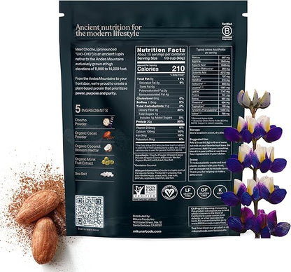 Mikuna Vegan Protein Powder (Cacao, 15 Servings) - Plant Based Chocho Superfood Protein - Dairy Free Protein Powder Packed with Vitamins, Minerals & Fiber - Gluten, Keto & Lectin-Free