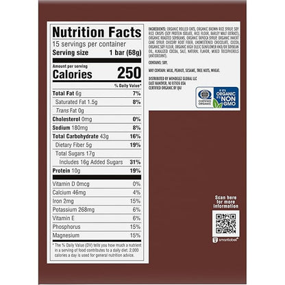 CLIF BAR - Energy Protein Bars - Chocolate Brownie - Made with Organic Oats - Energy Bars - Non-GMO - (15 Pack)