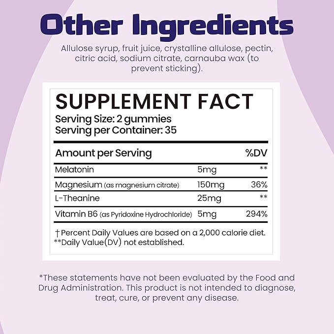 AmpUp Sugar Free Melatonin Gummies 5mg with Magnesium & L-Theanine - 70 Gummies Grape Sleep Gummies for Adults, Natural Sleep Aid Supplement, Non-GMO & Vegan