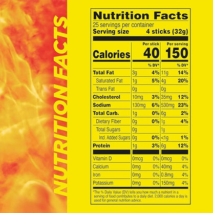 Slim Jim Smoked Meat Sticks, Original Flavor, 6g Protein Per Serving, Snack Size, 0.28 oz. (100 Count)