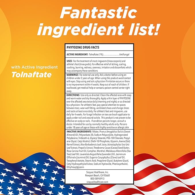 Anti Fungal Cream For Skin With 1% Tolnaftate - Ringworm Treatment For Humans - Effective Athletes Foot Treatment Cream - Nourished by 15+ Natural Oils & Botanicals - Made in USA-1 oz (2 Pc)
