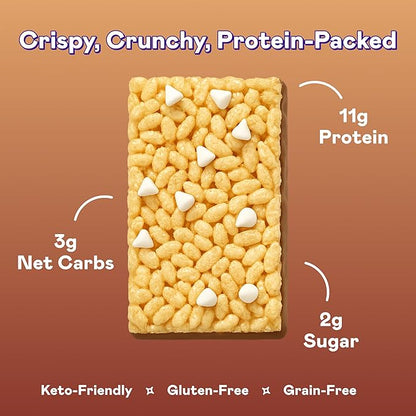 Magic Spoon Treats - 16 High Protein Bars, Smores - High Protein Gluten Free Snack - Sugar Free & Gluten Free Protein Cereal Bar - Low Carb & Keto Friendly - Healthy Snacks for Adults