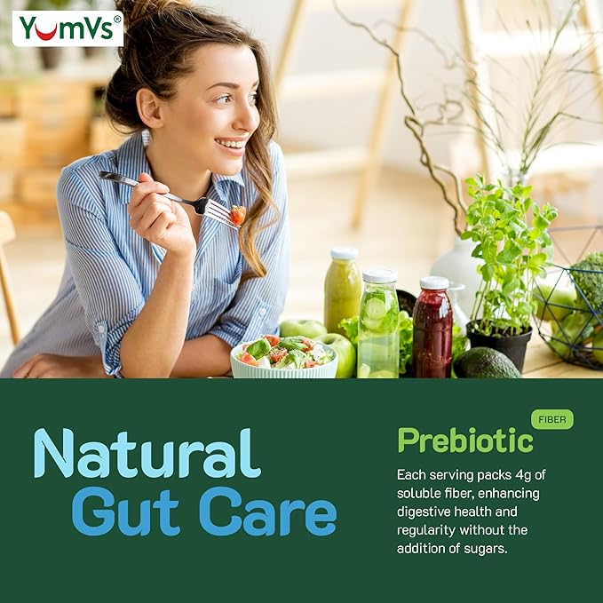 YumVs Sugar Free Fiber Gummies for Adults – 4g Prebiotic Fiber Supplement Gummies for Gut & Digestive Health – Keto Friendly, Vegan, Gluten Free, Non-GMO – Great Tasting Berry Flavor – 60 Count