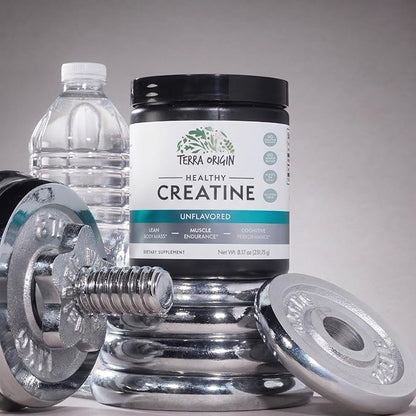 TERRA ORIGIN Creatine Monohydrate Powder | 45 Servings | Micronized Creatine Supplement | Unflavored, Pure Creatine for Women & Men | Gluten Free, Sugar Free, Made in USA