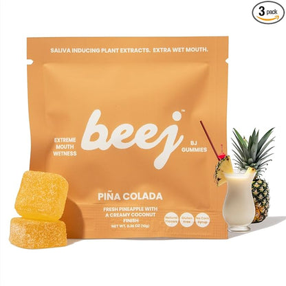 BEEJ Gummies for Couples - Natural Intimacy Gummy Candy - Romantic Gift for Birthday, Honeymoon, Anniversary, Valentines Day - No Artificial Flavors - Made in USA - 3 Pack, Piña Colada