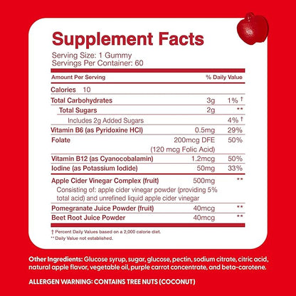 Feel Great Apple Cider Vinegar Gummies for Kids | Rich in Digestive Enzymes & Natural Antioxidants for Gut Health | Vegan Gummy Supports Healthy Nutrient Absorption | 60 Day Supply