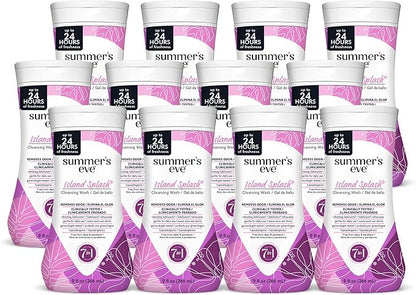 Summer's Eve Island Splash All-Over Daily Feminine Wash, pH-Balanced Body Wash for Women, Removes Vaginal Odor and Refreshes, 9 Fl Oz, Pack of 12