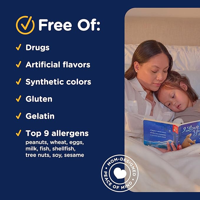 Mommy's Bliss Kids Sleep Melatonin Gummies, Non Habit-Forming with No Artificial Colors, Flavors or Gelatin - Age 3 Years+ - Strawberry Flavor - 100 Sleep Gummies,(Pack of 2)