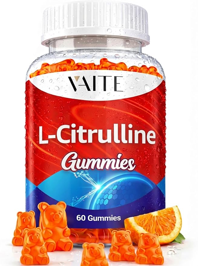 L Citrulline Gummies for Men - Powerful Vasodilator with Calcium, 1600mg per Serving, Extra Strength, Boosts Nitroxyl and Nitric Oxide Production, Supports Energy and Endurance, 60 Chewable Gummy
