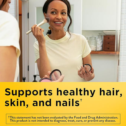 Nature Made Biotin 2500 mcg Extra Strength, Biotin Supplements Support Healthy Hair Skin & Nails, 150 Softgels, 150 Day Supply
