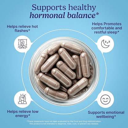 Santo Remedio Hormonal Balance for Women | Menopause Support for Hot Flashes, Night Sweats & Mood Swings | Hormone-Free Formula with Siberian Rhubarb, Chaste Tree & DIM | Doctor Juan Rivera Product