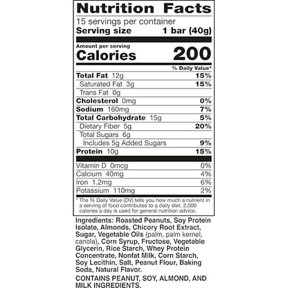 Nature Valley Protein Chewy Snack Bars, Salted Caramel Nut, 15 Bars, 21.3 oz