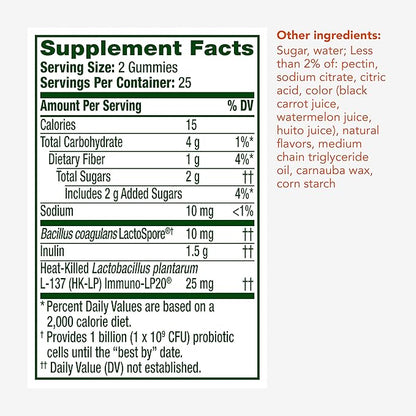 Align Probiotic,3-in-1 Biotic Gummies,Pre + Pro + Postbiotic,#1 Doctor Recommended-Probiotic Brand‡,Helps Relieve Occasional Bloating*,BlackBerry Flavor,50 Gummies,(Pack of 2)