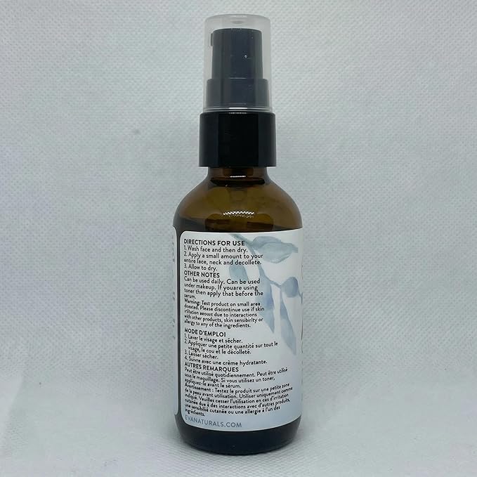 Eva Naturals Hyaluronic Acid Serum for Face – Lightweight Hydrating Facial Serum – Daily Moisturizer with Vitamin B5 – 60 ml