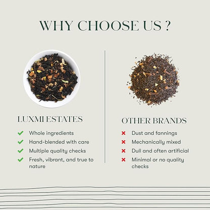 Luxmi Estates - Orange Spice Black Tea 25 Tea bags, 100% biodegrable teabags for Natural Engergy