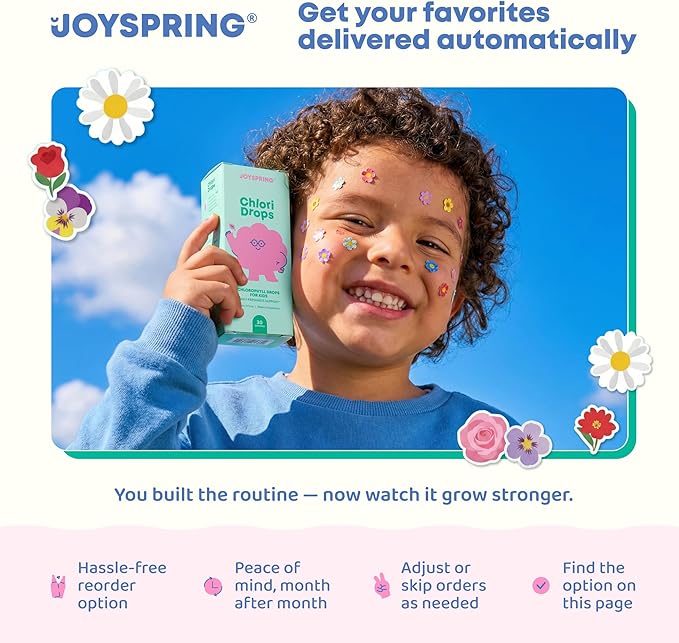 JoySpring Genius Kids Focus Gummies – Natural Herbal Brain Supplement for Kids | Vegan, Gluten-Free, Sugar-Free with Bacopa, Gotu Kola, Rhodiola – 60 Count