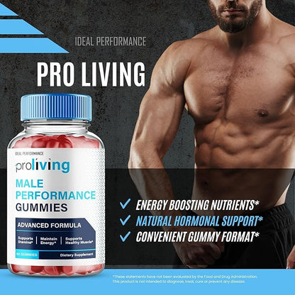 ProLiving Gummies, Pro Living Performance Gummy - Maximum Strength Supplement Gummies, All Natural Support Overall Health & Wellness, Premium ProLiving Advanced Support Gummy Reviews (60 Gummies)