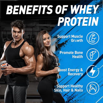 Whey Protein Gummies for Women Men, 12g High Protein Supplements with Collagen & BCAA for Muscle & Energy Recovery, Sugar-Free & Low Calorie Snacks, Orange, 120 Chews