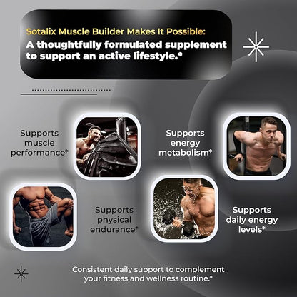 Ultra Muscle Builder Supplement with L-Arginine & Tribulus – Sports Training Support – 150 Capsules (150-Day Supply)