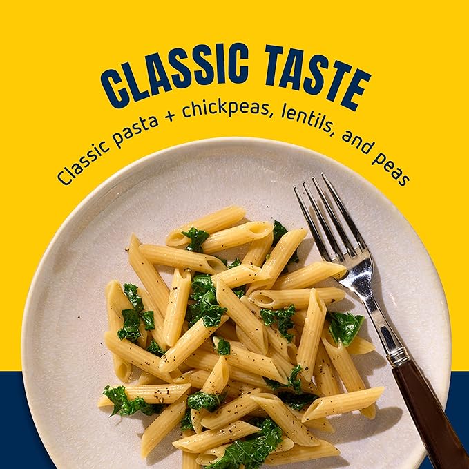 Barilla Protein+ (Plus) Penne Pasta, 14.5 Ounce - plant based - Made from Lentils, Chickpeas & Peas - Non-GMO, Kosher Certified