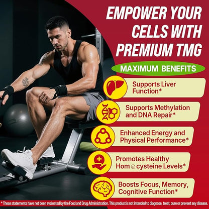 2Pack TMG Gummies 1000mg Betaine Anhydrous + Methylated Multivitamin & B Complex Methylated(Methylfolate B12 B6), Magnesium, Taurine - Essential Trimethylglycine for Homocysteine Levels, Brain, Energy